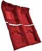 Molded Nylon-Loop Passenger Area Carpet for 1971-1973 Ford Mustang Convertible [Mass Backing, Medium Red] - image 2