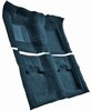 Molded Nylon-Loop Passenger Area Carpet for 1971-1973 Ford Mustang Convertible [Mass Backing, Medium Blue] - image 2