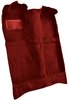 Molded Cut Pile Passenger Area Carpet for 1979-1981 Ford Mustang, Mercury Capri [OE-Style Jute Backing, Red] - image 2
