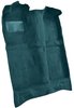 Molded Cut Pile Passenger Area Carpet for 1979-1981 Ford Mustang, Mercury Capri [OE-Style Jute Backing, Ocean Blue/Bright Blue] - image 2