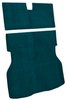 Molded Cut Pile Cargo Area Carpet for 1979-1982 Ford Mustang, Mercury Capri [OE-Style Jute Backing, Ocean Blue/Bright Blue] - image 2