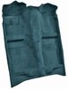 Molded Cut Pile Passenger Area Carpet for 1982-1986 Mercury Capri, 1982-1993 Ford Mustang [OE-Style Jute Backing, Blue] - image 2