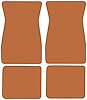 Molded Loop Floor Mats for 1970-1973 Chevrolet Camaro, Ponitac Firebird/Trans Am [4-Piece, Orange] - image 1