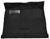 Molded Loop Passenger Area Carpet for 1961-1964 Ford F-100, F-250, F-350 Truck [Low Tunnel, OE-Style Jute Backing, Black] - image 1