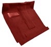 Molded Loop Passenger Area Carpet for 1961-1964 Ford F-100, F-250, F-350 Truck [Low Tunnel, OE-Style Jute Backing, Red] - image 2