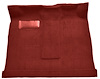 Molded Loop Passenger Area Carpet for 1961-1964 Ford F-100, F-250, F-350 Truck [Low Tunnel, Mass Backing, Red] - image 1