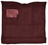 Molded Cut Pile Interior Carpet for 1974-1979 Ford F-100, F-150 Truck [Reg. Cab, Low Tunnel, OE-Style Jute Backing, Maroon] - image 1