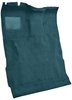 Molded Cut Pile Interior Carpet for 1974-1979 Ford F-150, F-250, F-350 [Ext. Cab, Low Tunnel, OE-Style Jute Backing, Blue] - image 2