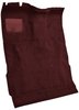 Molded Cut Pile Interior Carpet for 1974-1979 Ford F-150, F-250, F-350 [Ext. Cab, Low Tunnel, Mass Backing, Maroon] - image 2