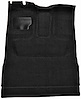 Molded Cut Pile Interior Carpet for 1974-1979 Ford F-150, F-250, F-350 [Ext. Cab, High Tunnel, OE-Style Jute Backing, Black] - image 1