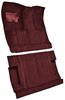 Molded Cut Pile Interior Carpet for 1975-1979 Ford F-250, F-350 [2WD, Crew Cab, OE-Style Jute Backing, Maroon] - image 2