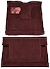 Molded Cut Pile Interior Carpet for 1975-1979 Ford F-250, F-350 [4WD, Crew Cab, Mass Backing, Maroon] - image 1