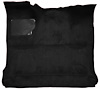 Molded Cut Pile Interior Carpet Fits Select 1980-1986 Ford Trucks [Reg. Cab, Low Tunnel, OE-Style Jute Backing, Black] - image 1
