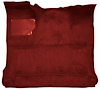 Molded Cut Pile Interior Carpet Fits Select 1980-1986 Ford Trucks [Reg. Cab, Low Tunnel, OE-Style Jute Backing, Red] - image 1