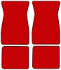 Molded Cut Pile Floor Mats for 1974-1981 Chevrolet Camaro, Ponitac Firebird/Trans Am [4-Piece, Flame Red] - image 1