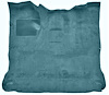 Molded Cut Pile Interior Carpet Fits Select 1980-1986 Ford Trucks [Reg. Cab, High Tunnel, Mass Backing, Blue] - image 1