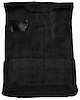 Molded Cut Pile Interior Carpet Fits Select 1980-1997 Ford Trucks [Extended Cab, High Tunnel, OE-Style Jute Backing, Black] - image 1