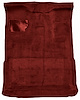 Molded Cut Pile Interior Carpet Fits Select 1980-1997 Ford Trucks [Extended Cab, High Tunnel, OE-Style Jute Backing, Red] - image 1