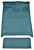 Molded Cut Pile Interior Carpet Fits Select 1987-1997 Ford Trucks [Crew Cab, Low Tunnel, Gasoline, OE Jute Backing, Blue] - image 1