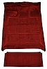 Molded Cut Pile Interior Carpet Fits Select 1987-1997 Ford Trucks [Crew Cab, Low Tunnel, Gasoline, OE Jute Backing, Red] - image 1