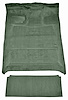 Molded Cut Pile Interior Carpet Fits Select 1987-1997 Ford Trucks [Crew Cab, Low Tunnel, Gasoline, OE Jute Backing, Sage Green] - image 1