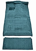 Molded Cut Pile Interior Carpet Fits Select 1987-1997 Ford Trucks [Crew Cab, Low Tunnel, Diesel, OE Jute Backing, Blue] - image 1