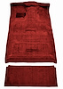 Molded Cut Pile Interior Carpet Fits Select 1987-1997 Ford Trucks [Crew Cab, Low Tunnel, Diesel, OE Jute Backing, Red] - image 1