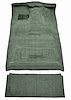 Molded Cut Pile Interior Carpet Fits Select 1987-1997 Ford Trucks [Crew Cab, High Tunnel, Mass Backing, Sage Green] - image 1
