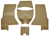 Cut and Sewn Daytona Interior Carpet for 1956-1957 Chevrolet Corvette [OE-Style Jute Backing, Beige] - image 1