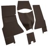 Cut and Sewn Daytona Interior Carpet for 1956-1957 Chevrolet Corvette [OE-Style Jute Backing, Brown] - image 2