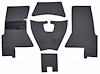 Cut and Sewn Daytona Interior Carpet for 1958 Chevrolet Corvette [OE-Style Jute Backing, Gray] - image 1