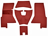 Cut and Sewn Daytona Interior Carpet for 1958 Chevrolet Corvette [OE-Style Jute Backing, Red] - image 1