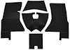 Cut and Sewn Tuxedo Interior Carpet for 1959-1960 Chevrolet Corvette [Mass Backing, Olive Black]