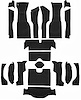 Cut and Sewn Loop Interior Carpet for 1963 Chevrolet Corvette Coupe [Without Tool Box Cut, Foam Backing, Black] - image 1