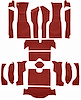 Cut and Sewn Loop Interior Carpet for 1963 Chevrolet Corvette Coupe [Without Tool Box Cut, Foam Backing, Red] - image 1