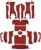 Cut and Sewn Loop Interior Carpet for 1963 Chevrolet Corvette Convertible [With Tool Box Cut, No Backing, Red] - image 1