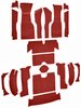 Cut and Sewn Loop Interior Carpet for 1963 Chevrolet Corvette Convertible [Without Tool Box Cut, No Backing, Red] - image 2