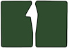 Molded Loop Floor Mats for 1967-1970 C/K Series Chevrolet and GMC Trucks [2-Piece, Dark Green] - image 1
