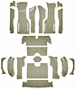 Cut and Sewn Loop Interior Carpet for 1964 Chevrolet Corvette Convertible [Foam Backing, Silver] - image 1