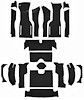 Cut and Sewn Loop Interior Carpet for 1964 Chevrolet Corvette Convertible [Foam Backing, Black] - image 1