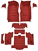 Molded Loop Interior Carpet for 1965 Chevrolet Corvette Coupe [OE-Style Backing, Red] - image 1