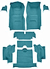 Molded Loop Interior Carpet for 1965-1966 Chevrolet Corvette Convertible [OE-Style Backing, Medium Blue] - image 1
