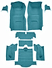 Molded Loop Interior Carpet for 1966 Chevrolet Corvette Coupe [Mass Backing, Medium Blue] - image 1