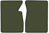 Molded Loop Floor Mats for 1967-1970 C/K Series Chevrolet and GMC Trucks [2-Piece, Dark Olive Green] - image 1