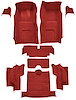 Molded Loop Interior Carpet for 1967 Chevrolet Corvette Convertible [Mass Backing, Red] - image 1