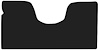 Molded Loop Floor Mats for 1967-1970 C Series Chevrolet and GMC Trucks [1-Piece, Automatic, Column Shift, Black] - image 1