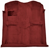 Molded Cut Pile Interior Carpet for 1994-2004 Ford Mustang Coupe/Convertible [OE-Style Jute Backing, Dark Red/Carmine] - image 1