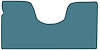 Molded Loop Floor Mats for 1967-1970 C Series Chevrolet and GMC Trucks [1-Piece, Automatic, Column Shift, Medium Blue] - image 1