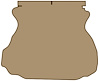 Molded Cut Pile Trunk Mat for 1994-2004 Ford Mustang [Desert Tan] - image 1