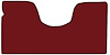 Molded Loop Floor Mats for 1967-1970 C Series Chevrolet and GMC Trucks [1-Piece, Automatic, Column Shift, Maroon] - image 1